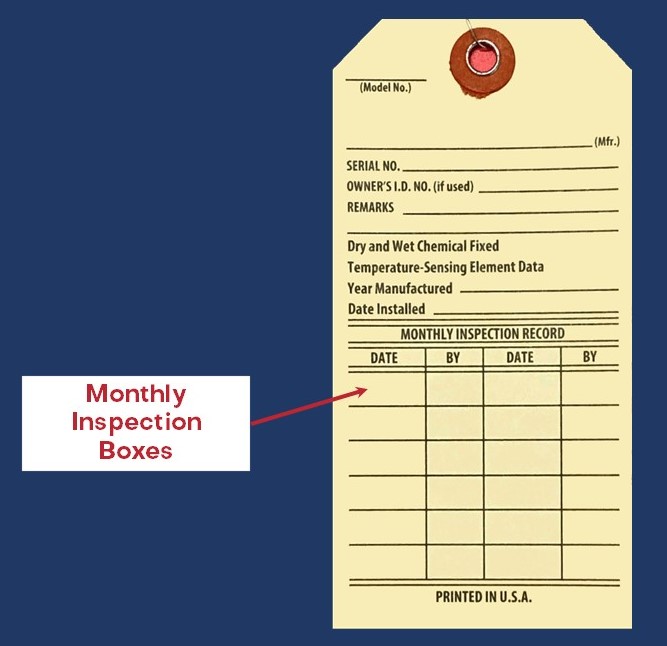 fire extinguisher tag