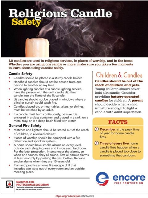 religious candle safety